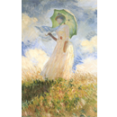Этюд фигуры на открытом воздухе: Женщина с зонтиком, повернувшаяся направо